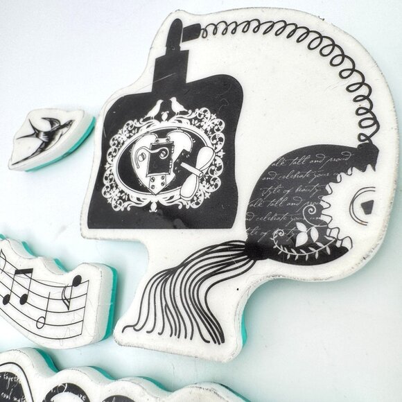 Prima Marketing Cling Stamp Set Steampunk With Passion Just A Little Note - Picture 3 of 7